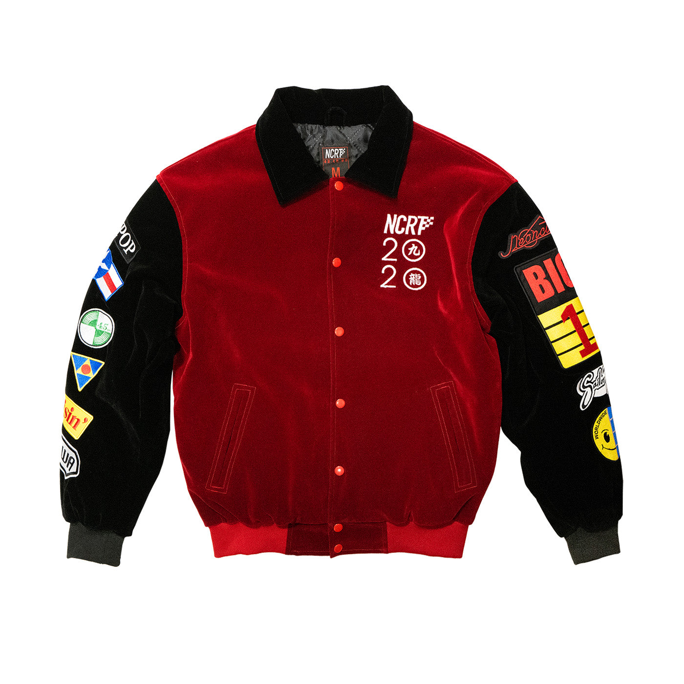 Neo Kowloon Velvet Varsity Jacket (Two Tone)